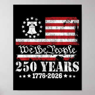 USA 250 år 1776-2026 We The People Frihetsklockan Poster
