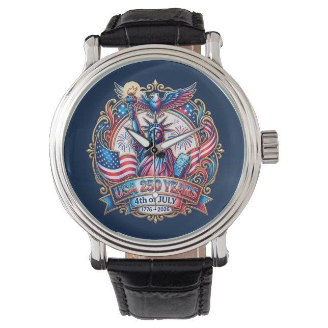 USA 250 år 4 juli 1776-2026 Armbandsur (Framsida)