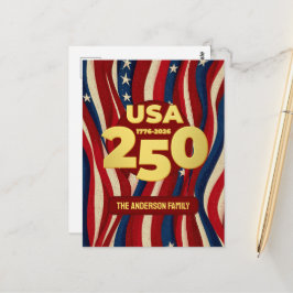 USA 250 år anpassad patriotisk Vykort