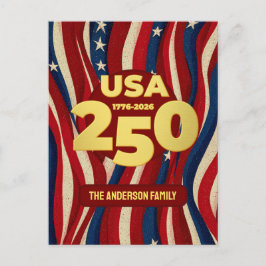 USA 250 år anpassad patriotisk Vykort