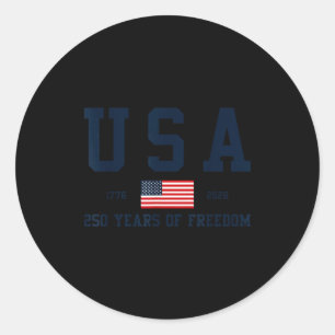 USA 250 år av frihet 1776 2026 America's 250-årsda Runt Klistermärke