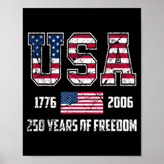 USA 250 år av frihet 1776 2026 Americas 250-årsjub Poster