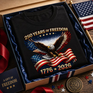 USA 250 år av frihet 4 juli 1776 T Shirt