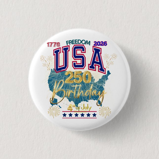 USA 250 ÅR AV FRIHET KNAPP (Framsida)