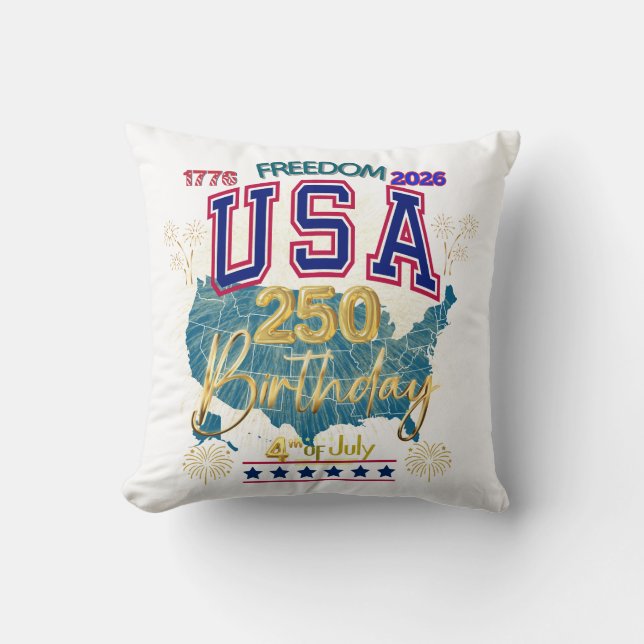 USA 250 ÅR AV FRIHET KUDDE (Framsida)