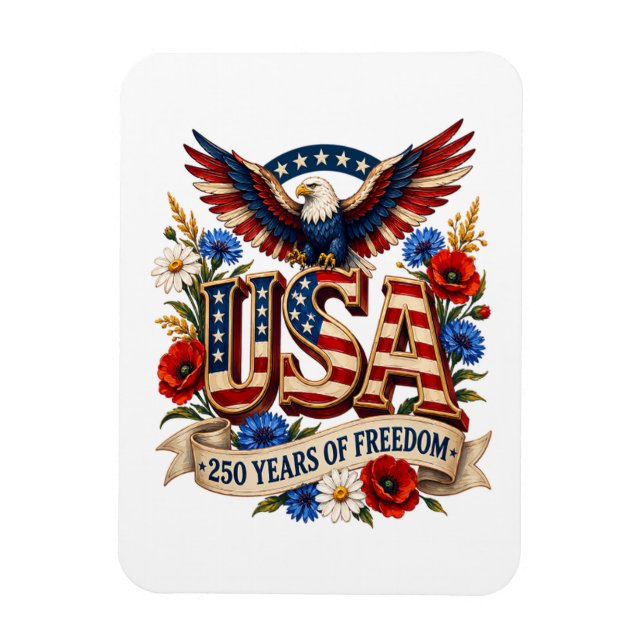 USA 250 år av frihet Magnet (Vertikal)