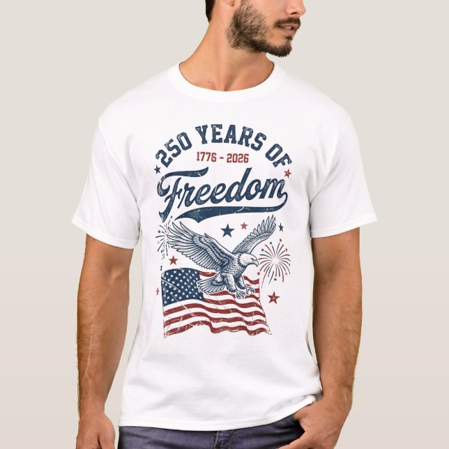 USA 250 år av frihet Örn T Shirt (Framsida)