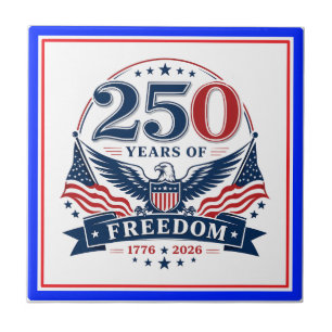 USA 250 år av frihet Patriotisk örn-design Kakelplatta