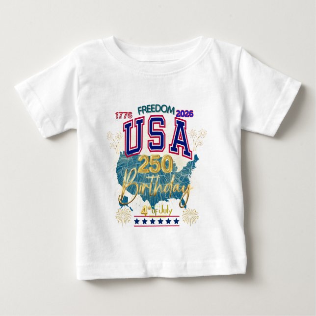 USA 250 ÅR AV FRIHET T SHIRT (Framsida)
