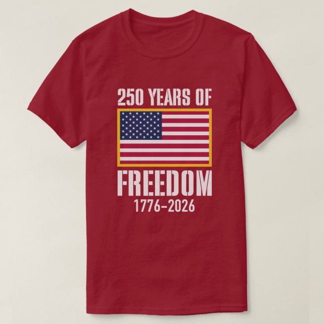 USA 250 år av frihet t-shirt (Design framsida)