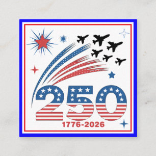 USA 250 år av frihetsfirande design Tilläggskort