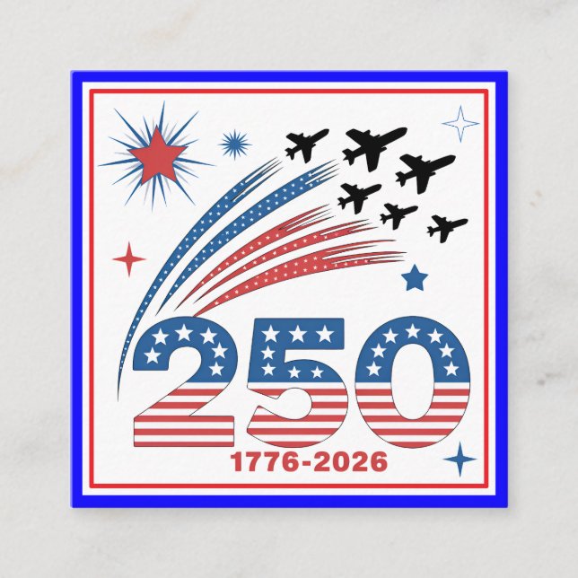 USA 250 år av frihetsfirande design Tilläggskort (Framsida)