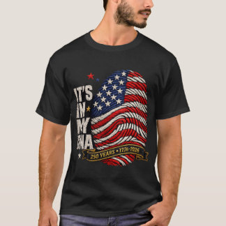 USA 250 år Det finns i mitt DNA Amerikanskt finger T Shirt