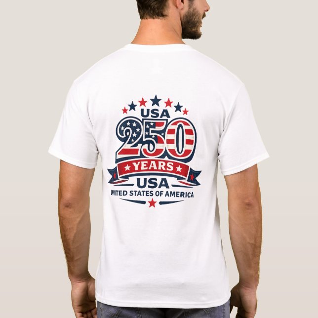 USA 250 år emblem T Shirt (Baksida)