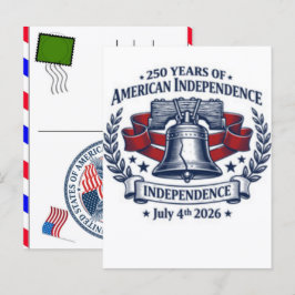 USA 250 år firande: Amerika 1776–2026 Helg Vykort