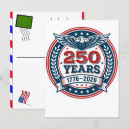 USA 250 år firande: Amerika 1776–2026 Helg Vykort