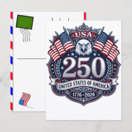 USA 250 år firande: Amerika 1776–2026 Helg Vykort