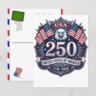 USA 250 år firande: Amerika 1776–2026 Helg Vykort