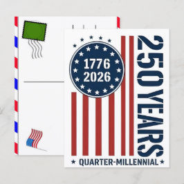 USA 250 år firande: Amerika 1776–2026 Helg Vykort