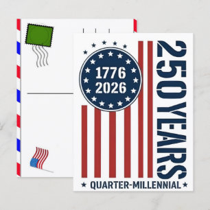USA 250 år firande: Amerika 1776–2026 Helg Vykort
