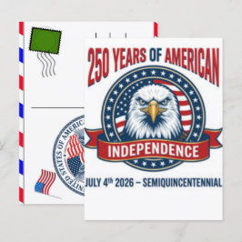 USA 250 år firande: Amerika 1776–2026 Helg Vykort