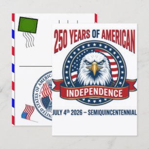 USA 250 år firande: Amerika 1776–2026 Helg Vykort