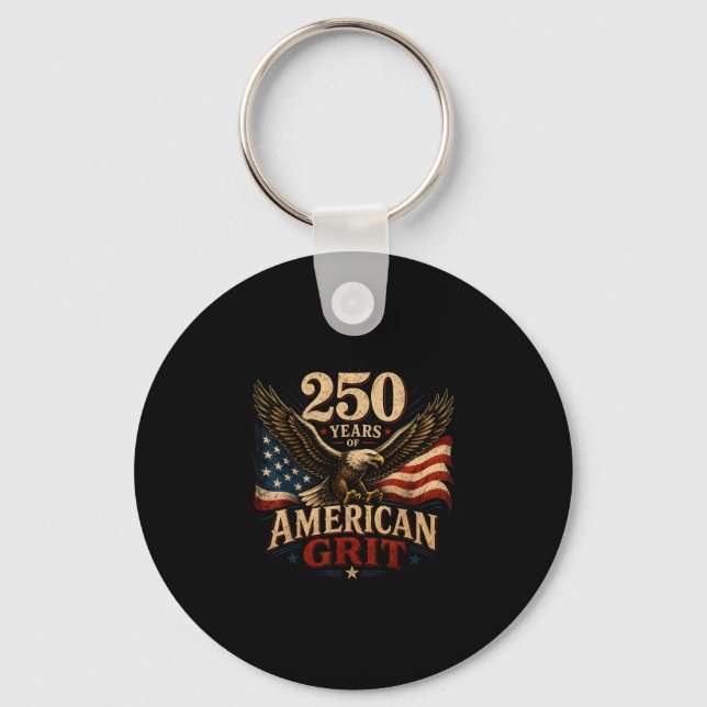 USA 250 år fjärde juli patriotisk 1776 Nyckelring (Framsida)