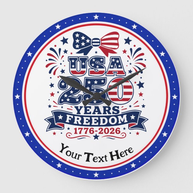 USA 250 år frihet 1776 - 2026 Stor Klocka (Framsida)