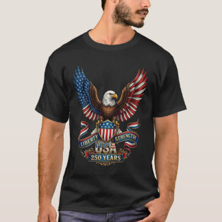 USA 250 år frihet styrka patriotisk örn T Shirt