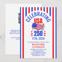 USA 250 år grillfest 4 juli