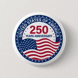 USA 250 år jubileumsflaggsknapp Knapp