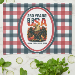 USA 250 år - Patriotic Örn den 4 juli 2026 Kökshandduk