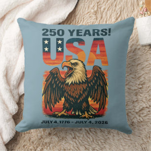 USA 250 år - Patriotic Örn den 4 juli 2026 Kudde