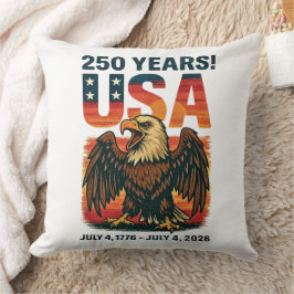 USA 250 år - Patriotic Örn den 4 juli 2026 Kudde