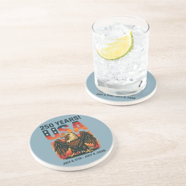 USA 250 år - Patriotic Örn den 4 juli 2026 Underlägg (Sidan)