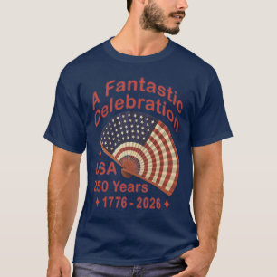 USA 250 år patriotisk fläktdesign – 1776-2026 T Shirt