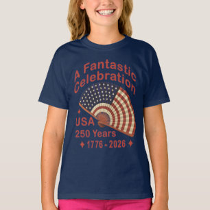 USA 250 år patriotisk fläktdesign – 1776-2026 T Shirt