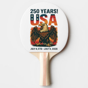 USA 250 år – Patriotisk havsörn 4 juli 2026 Pingisracket