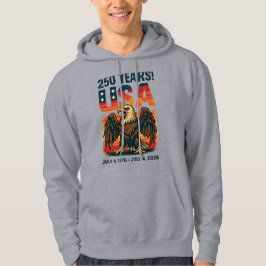 USA 250 år – Patriotisk Vitörad Havsörn 4 juli 202 Hoodie