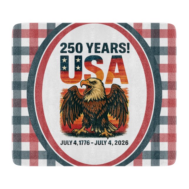 USA 250 år – Patriotisk Vitörad Örn 4 juli 2026 (Framsidan)