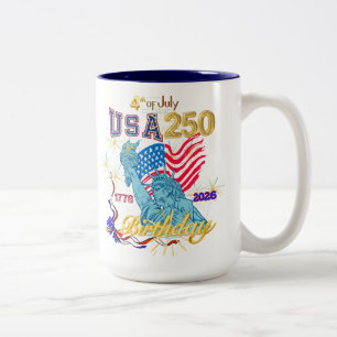 USA 250-årsdag 4 juli 1776-2026 (R) Två-Tonad Mugg