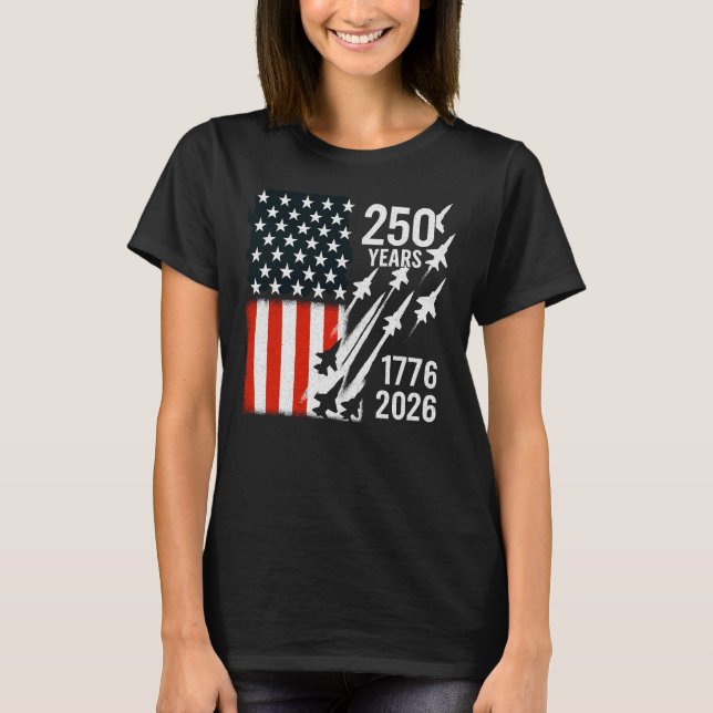 USA 250-årsdagen 1776-2026 Semiquincentennial T Shirt (Framsida)