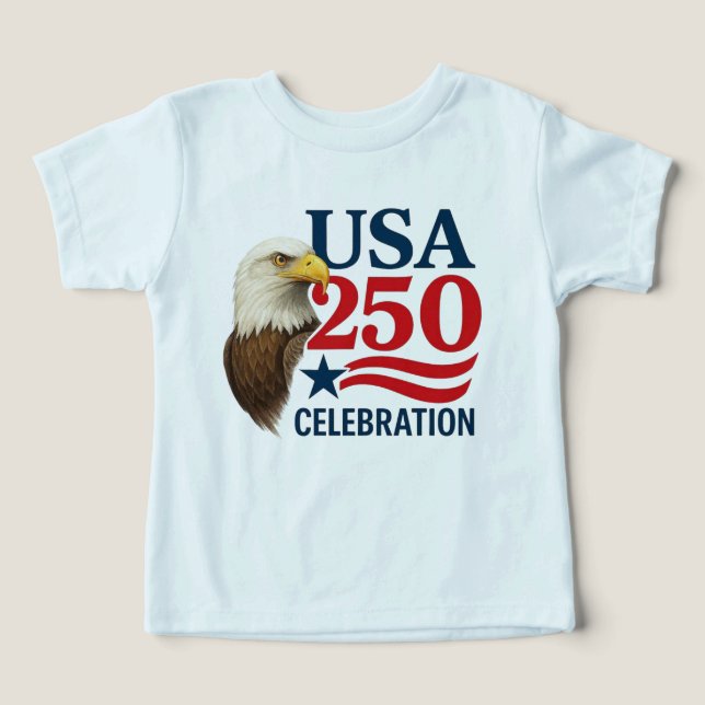 USA/250-årsfirande av 4:e juli T Shirt (Design Framsida)