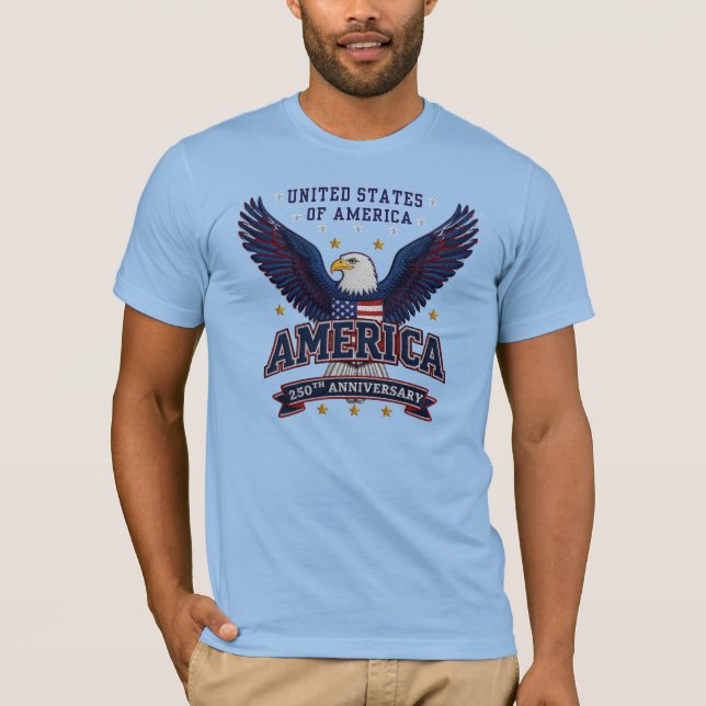 USA 250-årsfirande Örn T-shirt (Framsida)