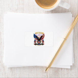 USA 250-årsjubileum 1776-2026 Adressetikett