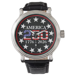 USA 250-årsjubileum 1776-2026 Amerikansk flagga Armbandsur