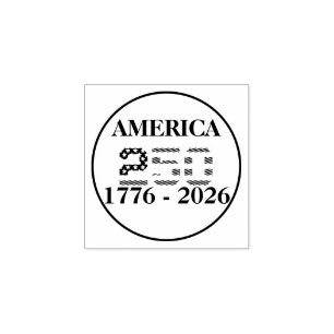 USA 250-årsjubileum 1776-2026 Amerikansk flagga Stämpel