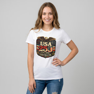 USA 250-årsjubileum 1776-2026 Kvinnors Patriotiska T Shirt