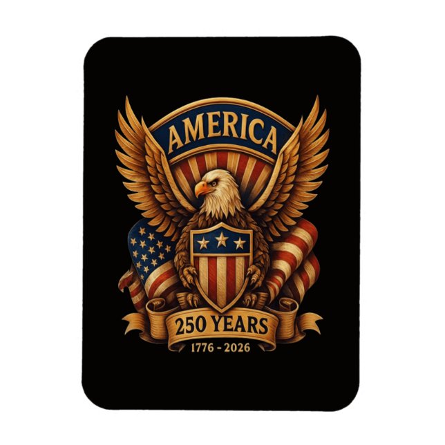 USA 250-årsjubileum 1776-2026 Magnet (Vertikal)