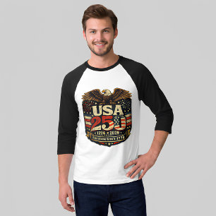 USA 250-årsjubileum 1776-2026 Mäns patriotiska  T Shirt